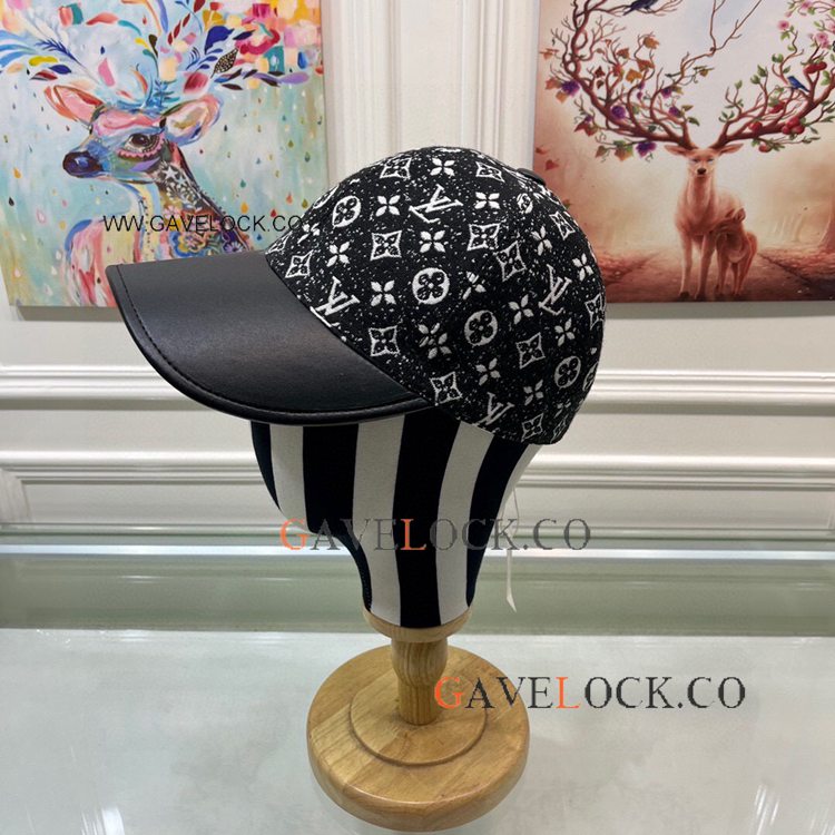 Ou Pas Baseball Cap Black Canvas Peaked Hats